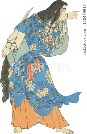 浮世繪插圖古代日本大和武 120479918