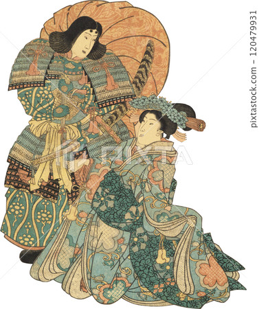 浮世繪插圖 平敦守玉則姬 浮世繪插圖 平敦守玉則姬 120479931