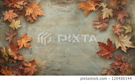 AI generated image: Autumn background material 120480144