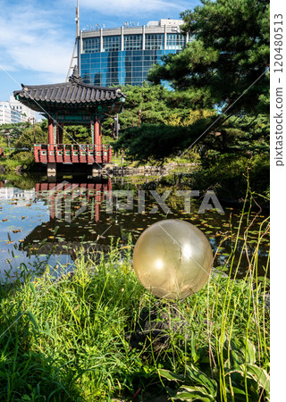 Yeouido park in Yeongdeungpo District on Han river in Seoul, capital of South Korea Yeouido park in Yeongdeungpo District on Han river in Seoul, capital of South Korea 120480513