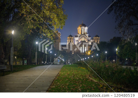 St. Mark Church (Crkva Svetog Marka), Serbian Orthodox church located in the Tasmajdan park in Belgrade, Serbia St. Mark Church (Crkva Svetog Marka), Serbian Orthodox church located in the Tasmajdan park in Belgrade, Serbia 120480519