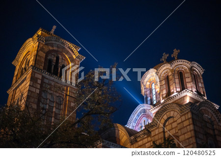 St. Mark Church (Crkva Svetog Marka), Serbian Orthodox church located in the Tasmajdan park in Belgrade, Serbia St. Mark Church (Crkva Svetog Marka), Serbian Orthodox church located in the Tasmajdan park in Belgrade, Serbia 120480525