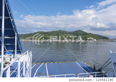 A ferry boat connecting the mainland of Shikoku and Gogoshima Island A ferry boat connecting the mainland of Shikoku and Gogoshima Island 120481190