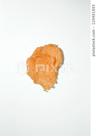 Cosmetic smear. Smears of body scrub on white background. Fruit and berry body scrub texture of swatch Cosmetic smear. Smears of body scrub on white background. Fruit and berry body scrub texture of swatch 120481893