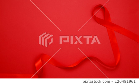 World AIDS Day. Red ribbon with awareness about AIDS World AIDS Day. Red ribbon with awareness about AIDS 120481961