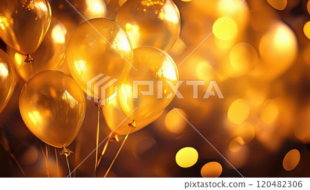 AI image: Yellow glowing balloons party image AI image: Yellow glowing balloons party image 120482306