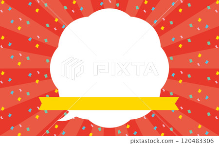 帶有語音氣泡和絲帶的豪華活動框架 120483306