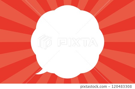 雲端語音泡棉和旭日運動背景紅色 120483308