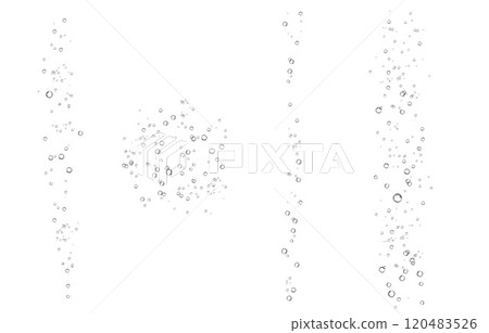 Oxygen air bubbles  flow  in water on white  background. 120483526