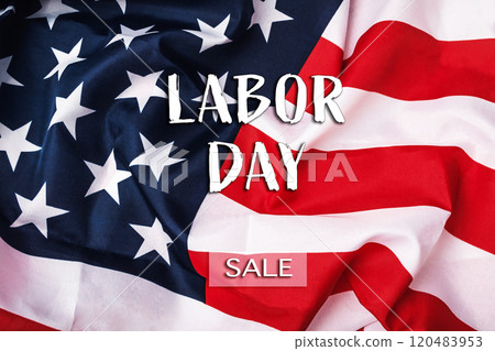 the words Labor Day Sale written the words Labor Day Sale written 120483953
