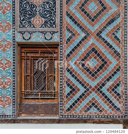 Exploring the Intricate Tile Work and Wooden Window of Shaki Khans Palace in Shaki, Azerbaijan Exploring the Intricate Tile Work and Wooden Window of Shaki Khans Palace in Shaki, Azerbaijan 120484120