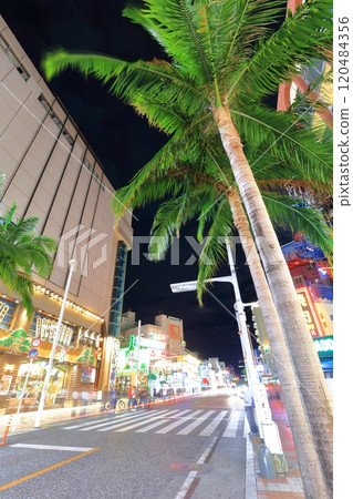 [Okinawa Prefecture] Night view of Naha Kokusai Street 120484356