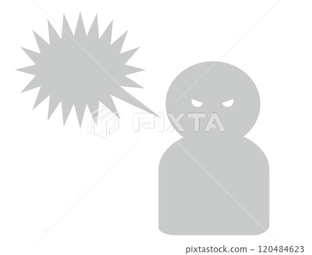 Business icon speech bubble person monochrome spike Business icon speech bubble person monochrome spike 120484623