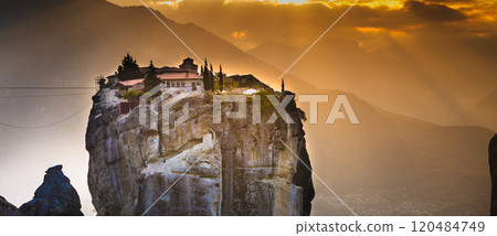Monastery of the Holy Trinity i in Meteora, Greece Monastery of the Holy Trinity i in Meteora, Greece 120484749