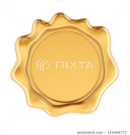 Golden Wax Seal, 3D rendering 120484772
