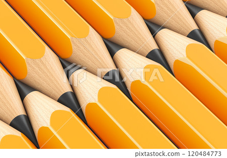 Graphite pencils, closeup. 3D rendering 120484773