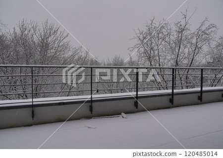 Veranda and snow Veranda and snow 120485014