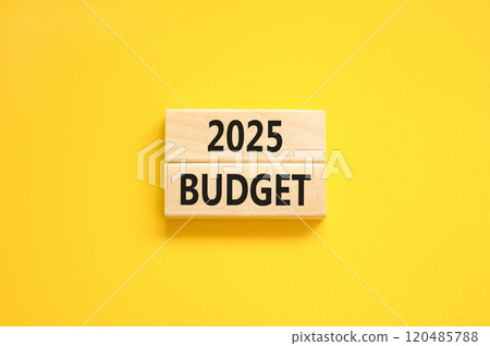 Planning 2025 budget new year symbol. Concept words 2025 Budget on beautiful wooden blocks. Beautiful yellow background. Business 2025 budget new year concept. Copy space. Planning 2025 budget new year symbol. Concept words 2025 Budget on beautiful wooden blocks. Beautiful yellow background. Business 2025 budget new year concept. Copy space. 120485788