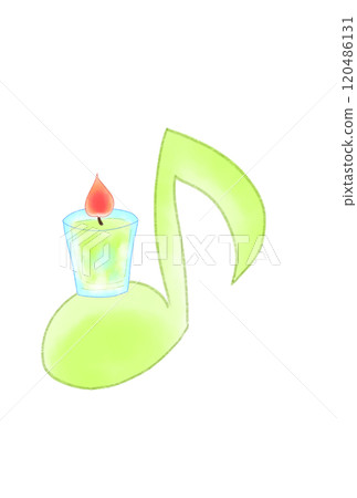 Cute candles and musical notes Cute candles and musical notes 120486131