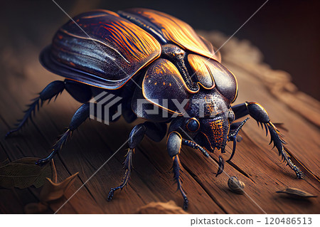 Brown beetle - Generative AI 120486513