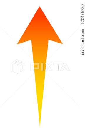 向上箭頭/漸層紅 向上箭頭/漸層紅 120486789