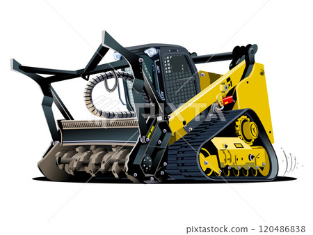 Vector Cartoon Land Clearing Mulcher 120486838