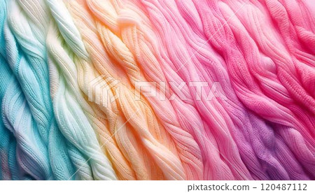 Elegant pastel colors: rainbow yarn background, beauty concept. Elegant pastel colors: rainbow yarn background, beauty concept. 120487112