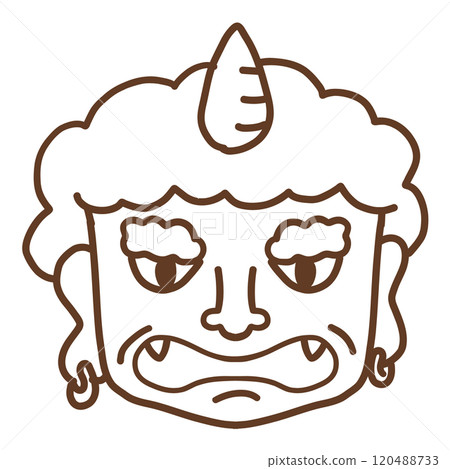 Demon line drawing Demon line drawing 120488733