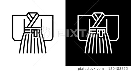 Hakama simple line icon Hakama simple line icon 120488853