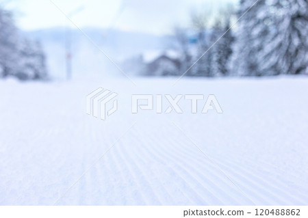 Ski resort Bansko, Bulgaria, defocused background Ski resort Bansko, Bulgaria, defocused background 120488862