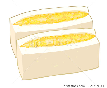 雞蛋三明治的插圖 120489161