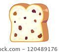 Raisin bread illustration 120489176