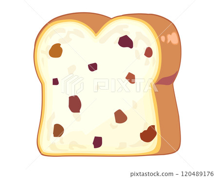 Raisin bread illustration Raisin bread illustration 120489176