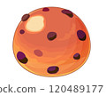 Raisin bread illustration 120489177