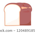 Illustration of mountain-shaped bread 120489185