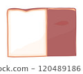 Illustration of a square loaf of bread 120489186