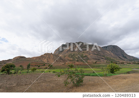 Majestic Jurassic Landscape of Isalo National Park, Madagascar. Majestic Jurassic Landscape of Isalo National Park, Madagascar. 120489313