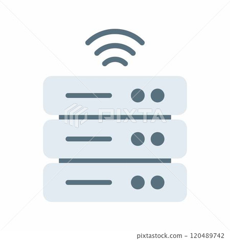 Wireless Database icon vector image. Suitable for mobile application web application and print media. 120489742