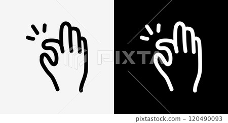 Hand drawn hands, hand sign icon set Hand drawn hands, hand sign icon set 120490093
