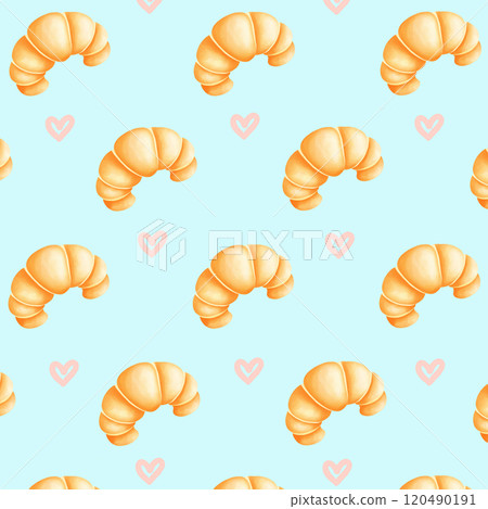 Macarons seamless pattern on dark background 120490191
