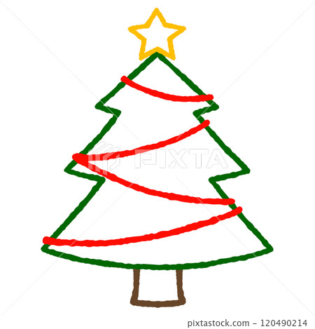 一棵簡單的聖誕樹的插圖 一棵簡單的聖誕樹的插圖 120490214