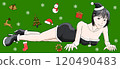 Girl lying on the floor in sexy Santa Claus cosplay 115 120490483