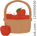 Basket of Red Apples - Autumn Harvest 120490690