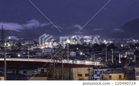 長野縣上田市上田 從上田眺望青木村 120490724