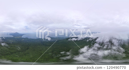 Green rainforest landscape on Ometepe island 120490770
