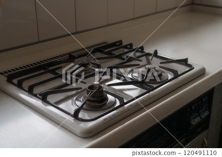 Old gas stove with oil stains Old gas stove with oil stains 120491110