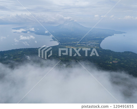 Aerial view on Ometepe island Aerial view on Ometepe island 120491655