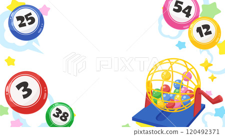 Cute bingo game frame_16:9 Cute bingo game frame_16:9 120492371