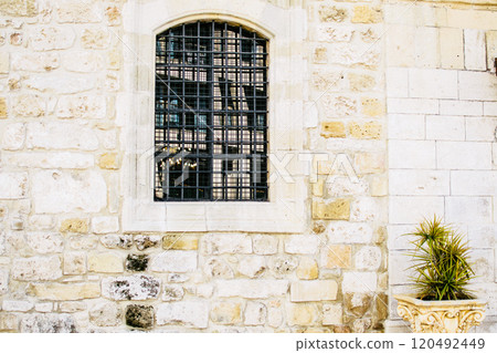 a Mediterranean style church on a sunny day in Larnaca, Cyprus a Mediterranean style church on a sunny day in Larnaca, Cyprus 120492449