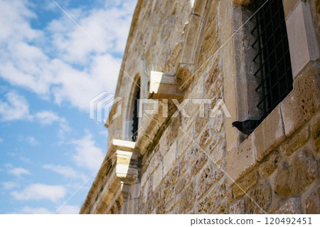 a Mediterranean style church on a sunny day in Larnaca, Cyprus 120492451